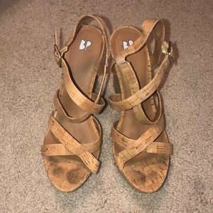 Cork sandal wedges